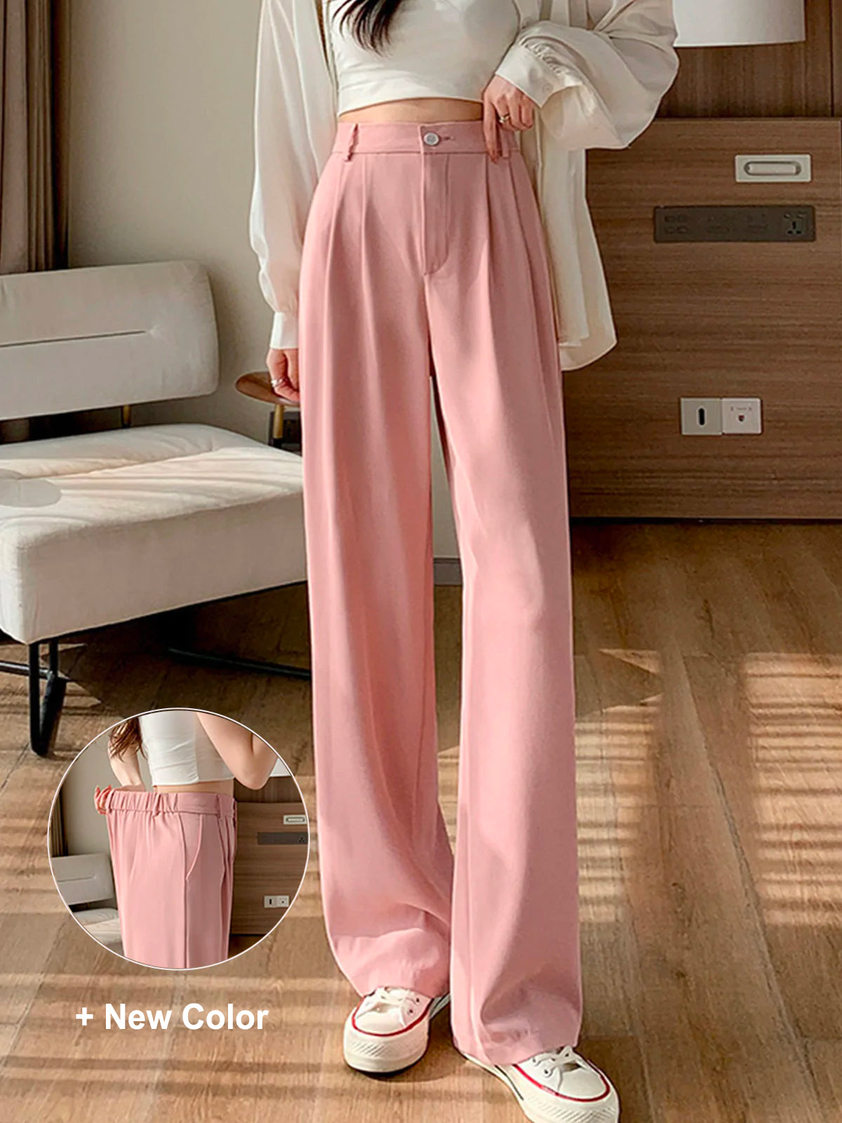 Yessica® | Wide Leg Linen Trousers