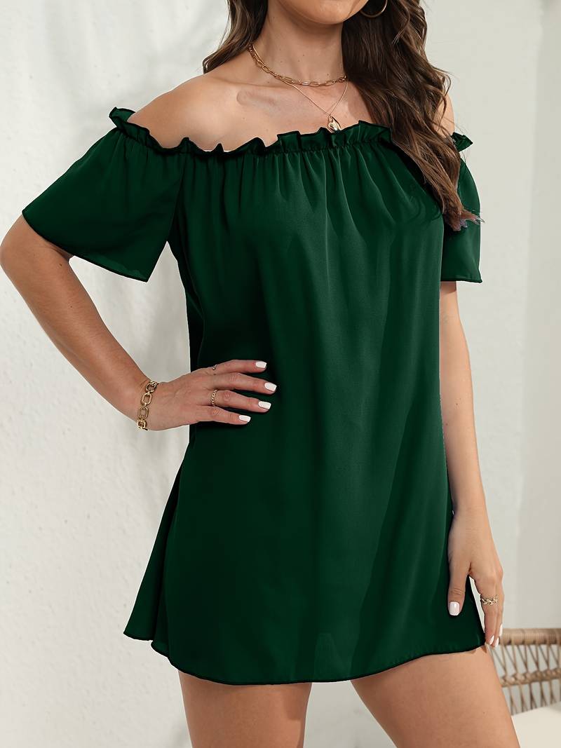 Hayden® | Elegant Off-The-Shoulder Short-Sleeved Mini Dress