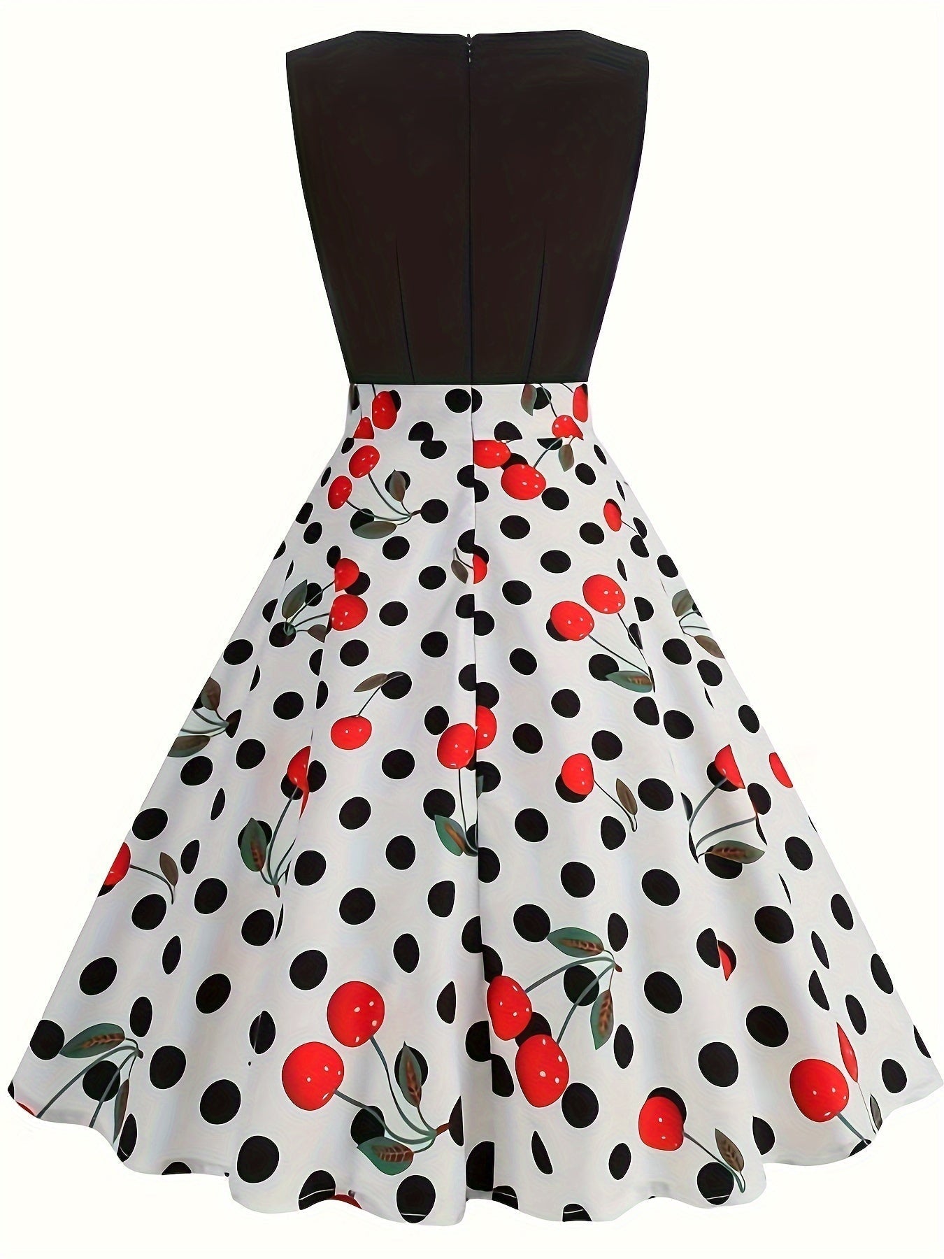 Yolanda® | Polka dot and cherry print dress for women