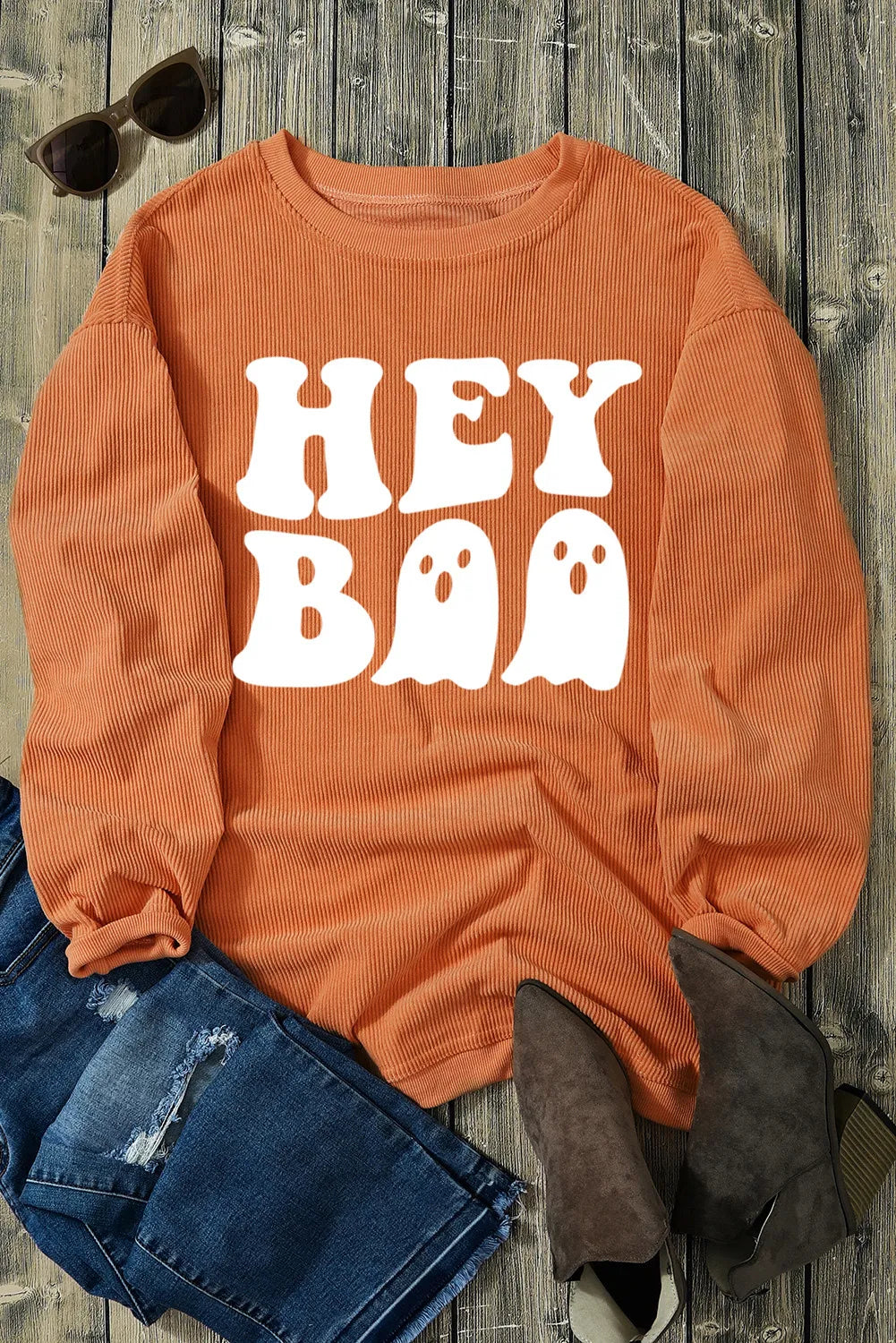 Anita | Long sleeve crew neck sweatshirt with letter graphic