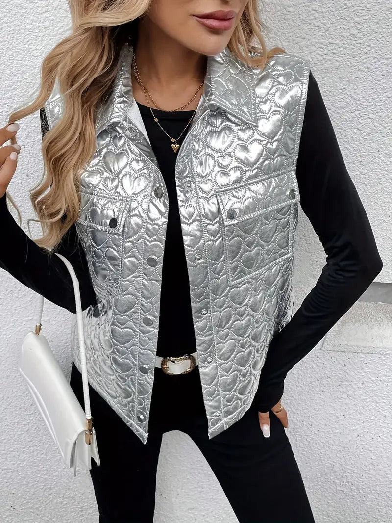 Karina | Sleeveless vest with heart print