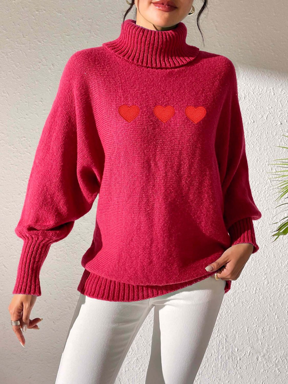 Monica | Heart turtleneck with long sleeves