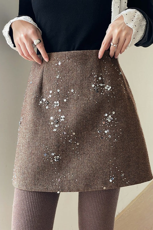 Crystal Bead Embellished Skirt