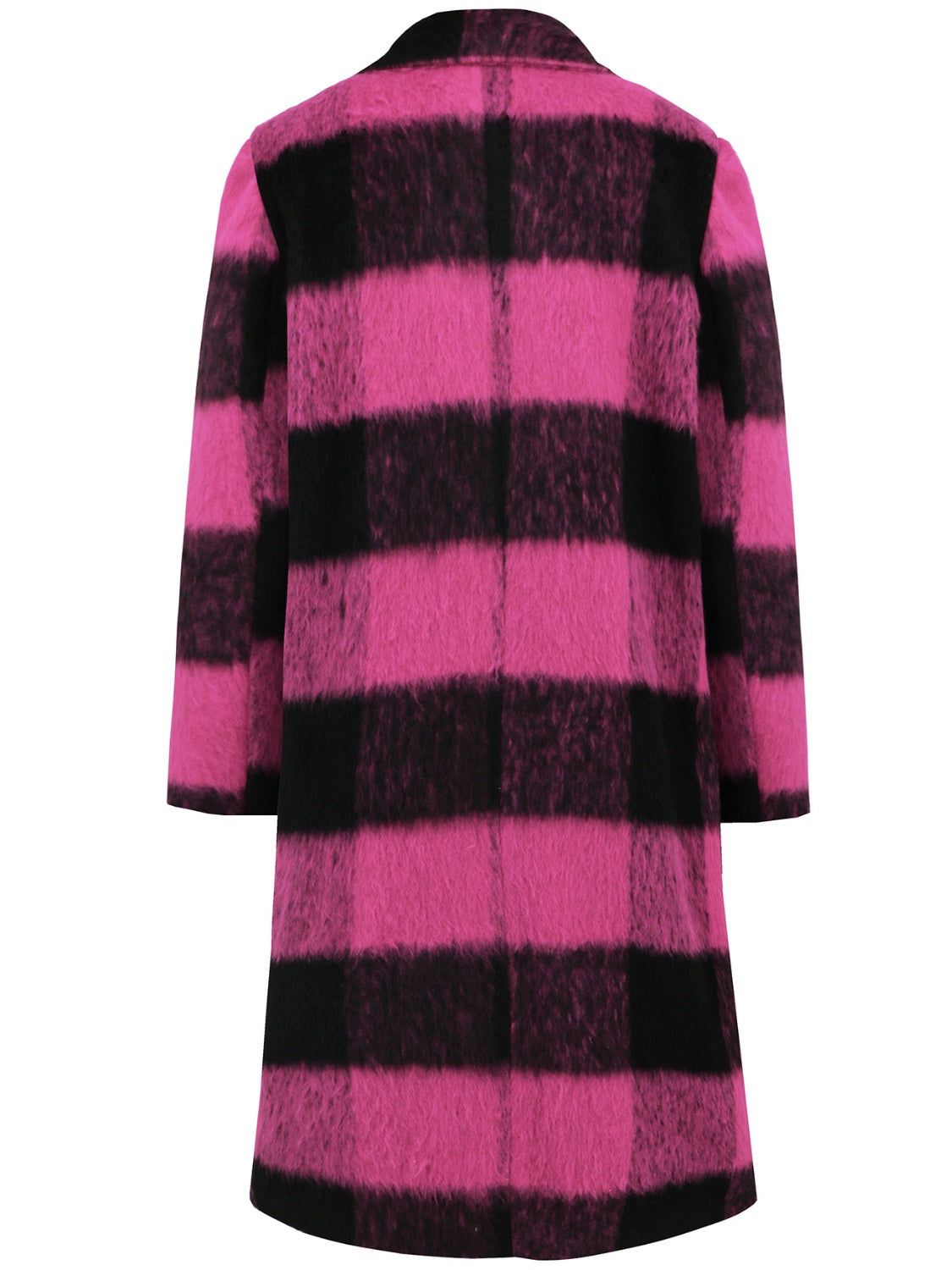 Ramona | Checked double-breasted coat with long sleeves