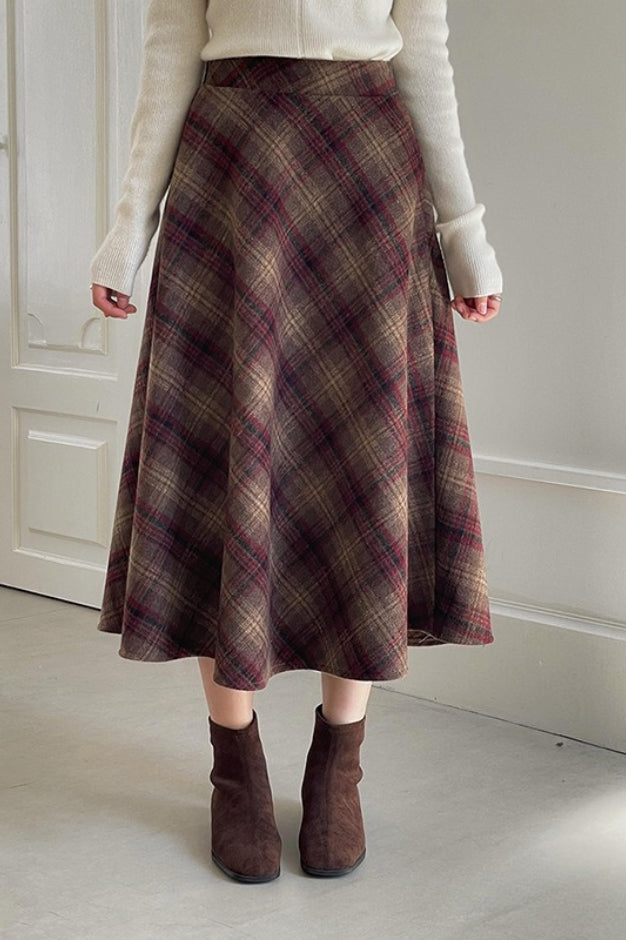 Vintage Red Mohair Skirt