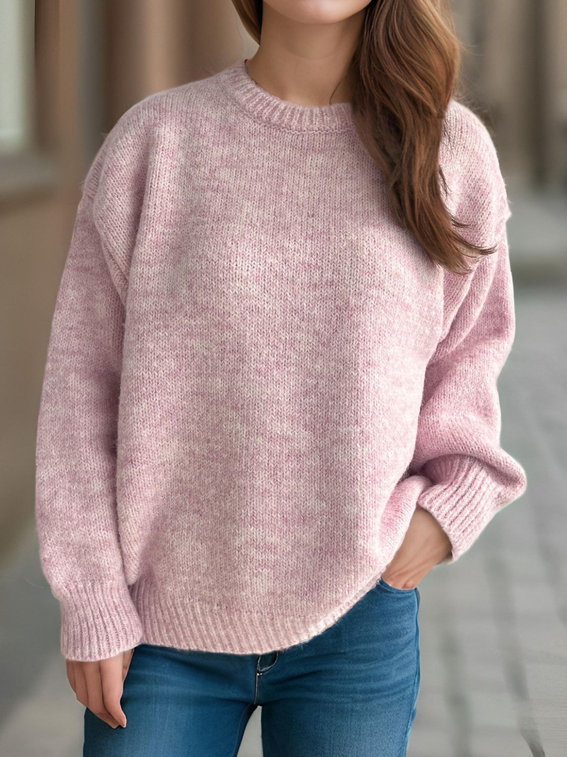 Hortensia | Crew neck sweater with long sleeves