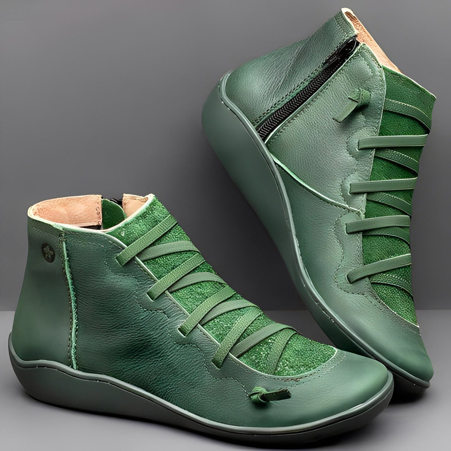 Fiona | Women’s Lace-Up Zip Ankle Boots
