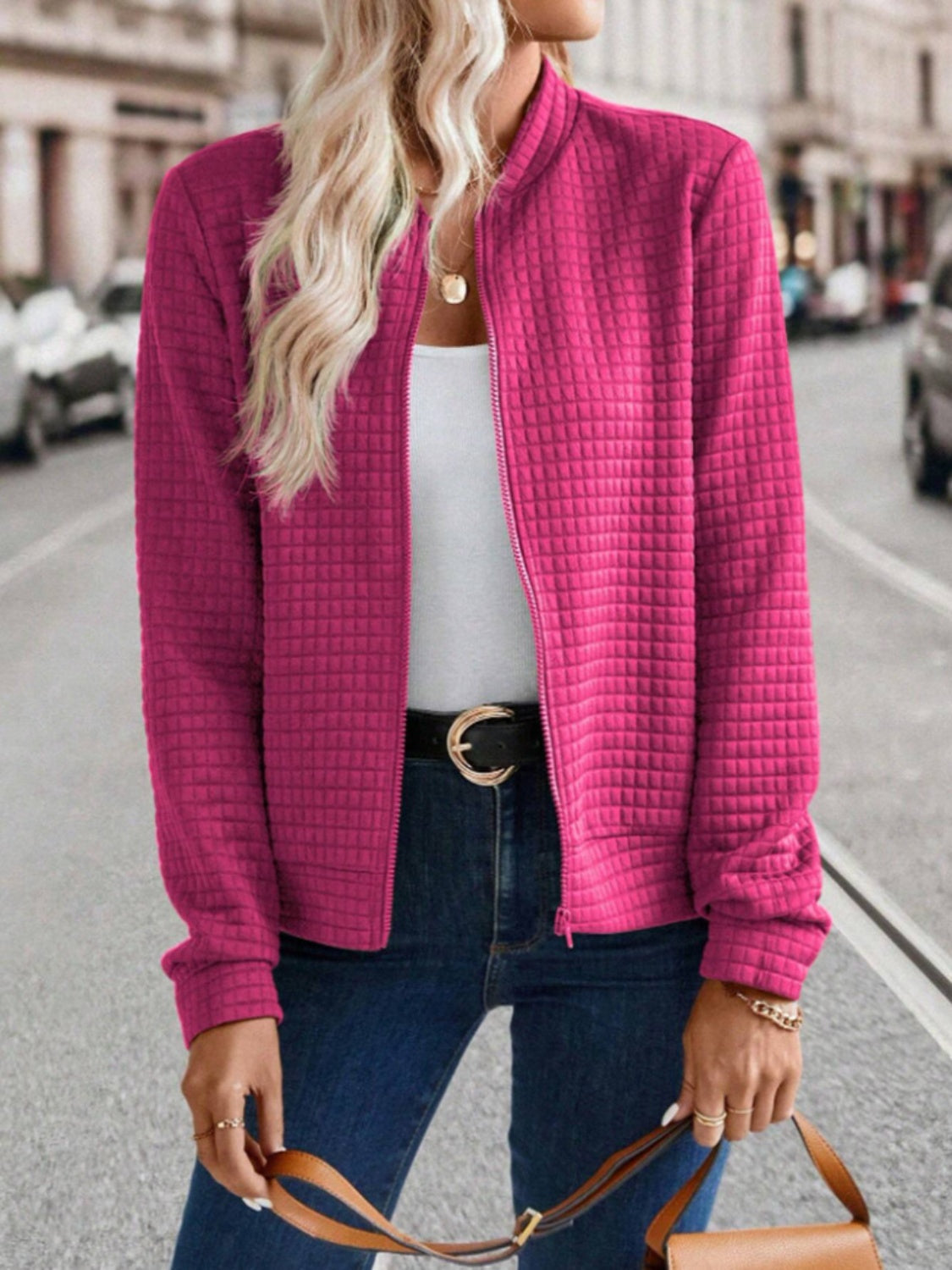 Sigrid | Long sleeve jacket with zip