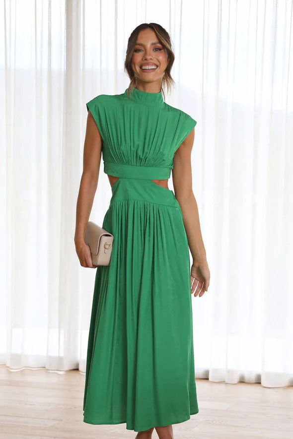Rafaela® | Holiday Midi Dress With Cut-Out Waist And Pockets