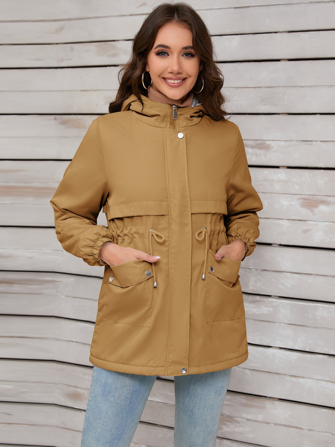 Stefanie | Hooded jacket with drawstring and long sleeves