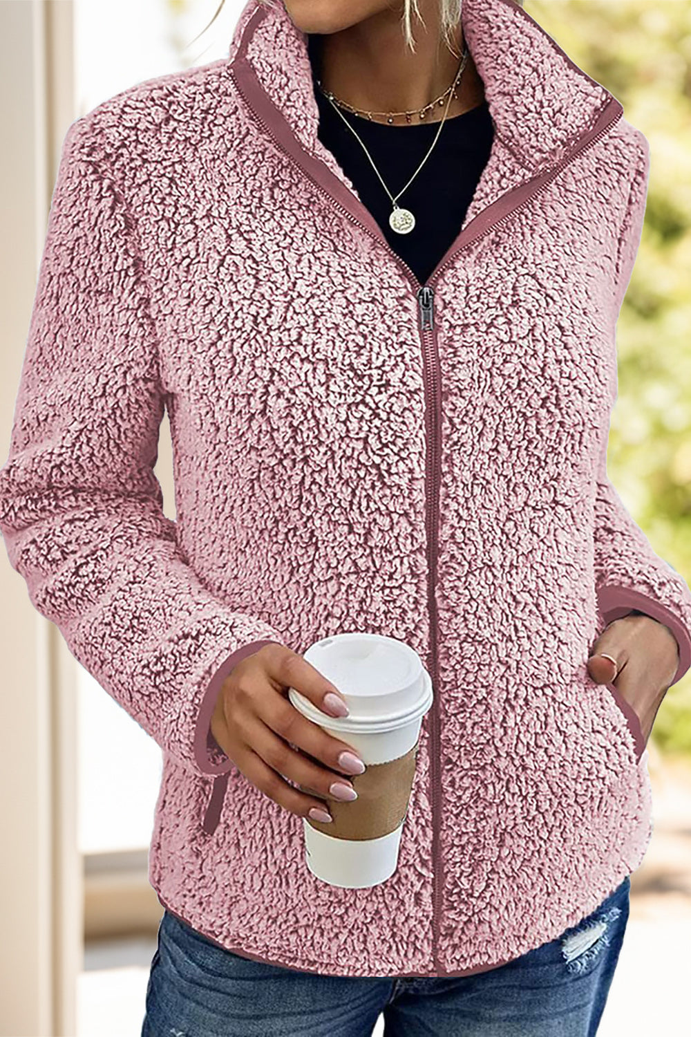 Doris | Turtleneck jacket with zip and pockets
