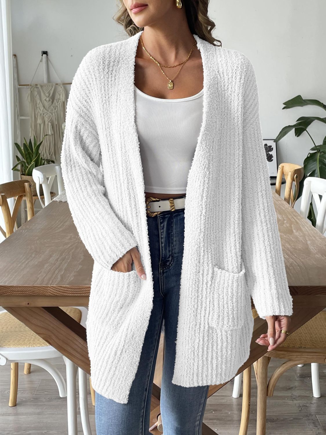 Elisa | Long sleeve open front cardigan