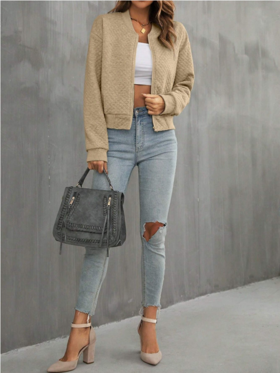 Ines | Long sleeve jacket with zip