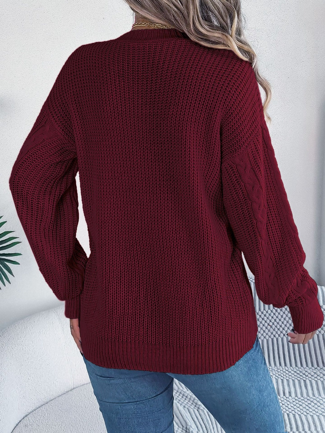 Stefanie | Cable knit cardigan with long sleeves