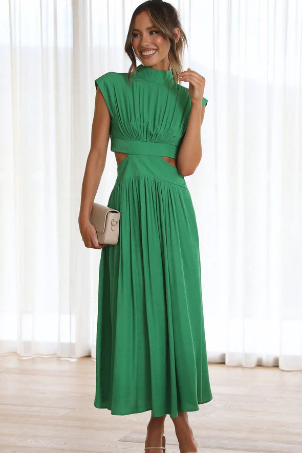 Rafaela® | Holiday Midi Dress With Cut-Out Waist And Pockets