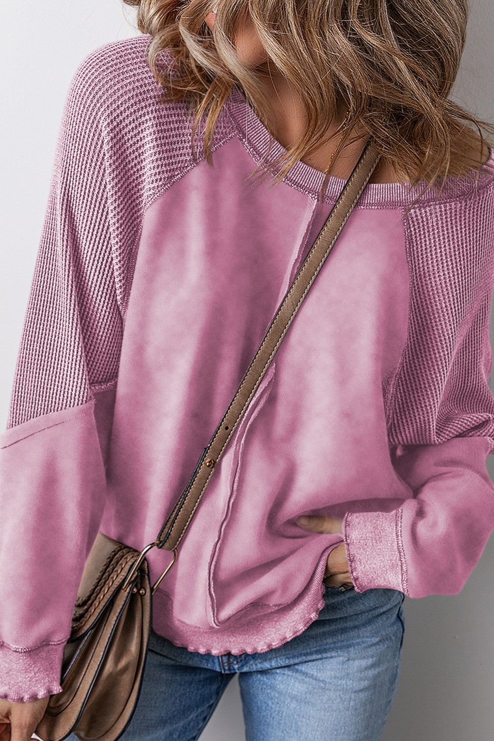 Felisa | Long sleeve sweatshirt with exposed seams