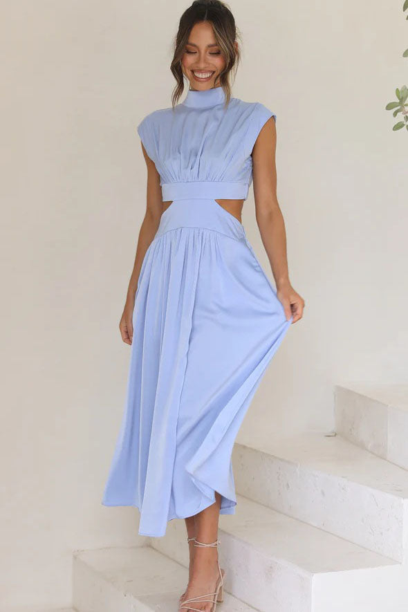 Rafaela® | Holiday Midi Dress With Cut-Out Waist And Pockets