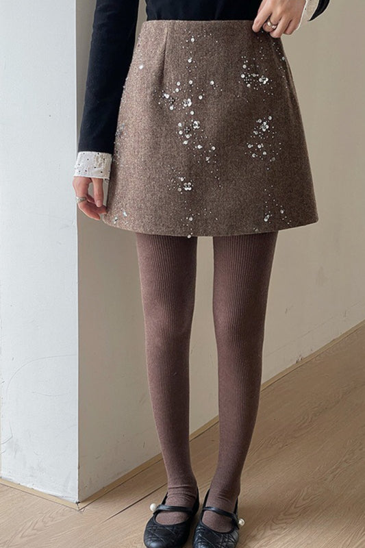 Crystal Bead Embellished Skirt