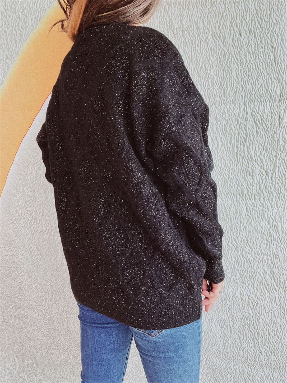Laura | Diamond sweater with a crew neck and long sleeves