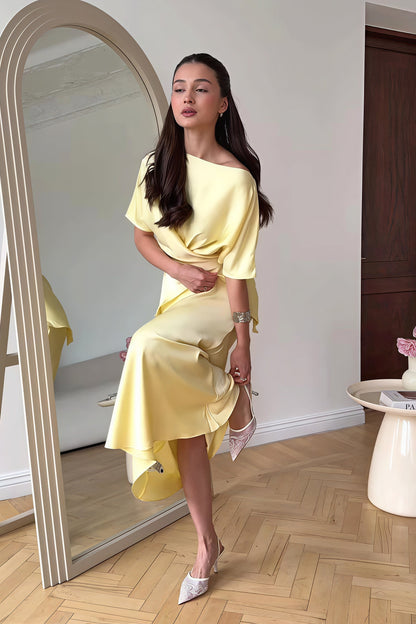 Flowy Elegant Short Sleeve  Skirt Set