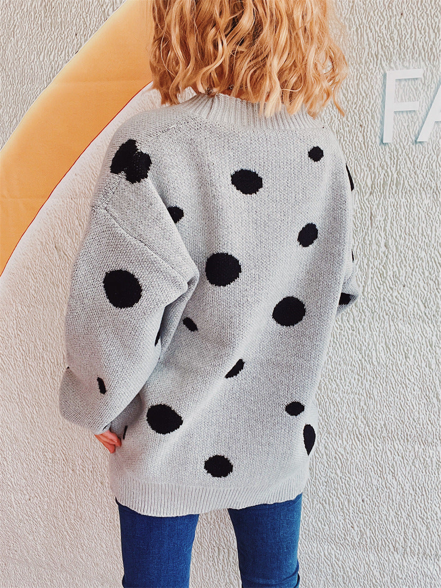 Tamara | Polka dot cardigan with buttons