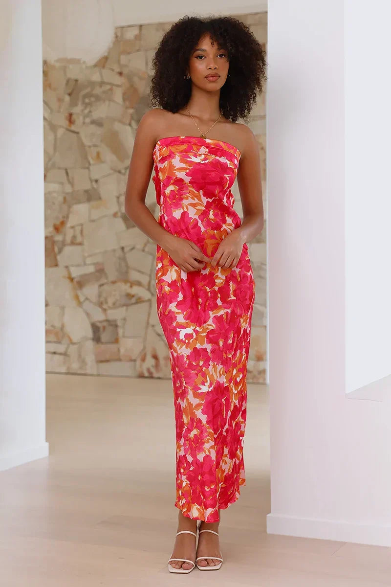 Hilda® | Maxi Dress Rose/Red Splatter