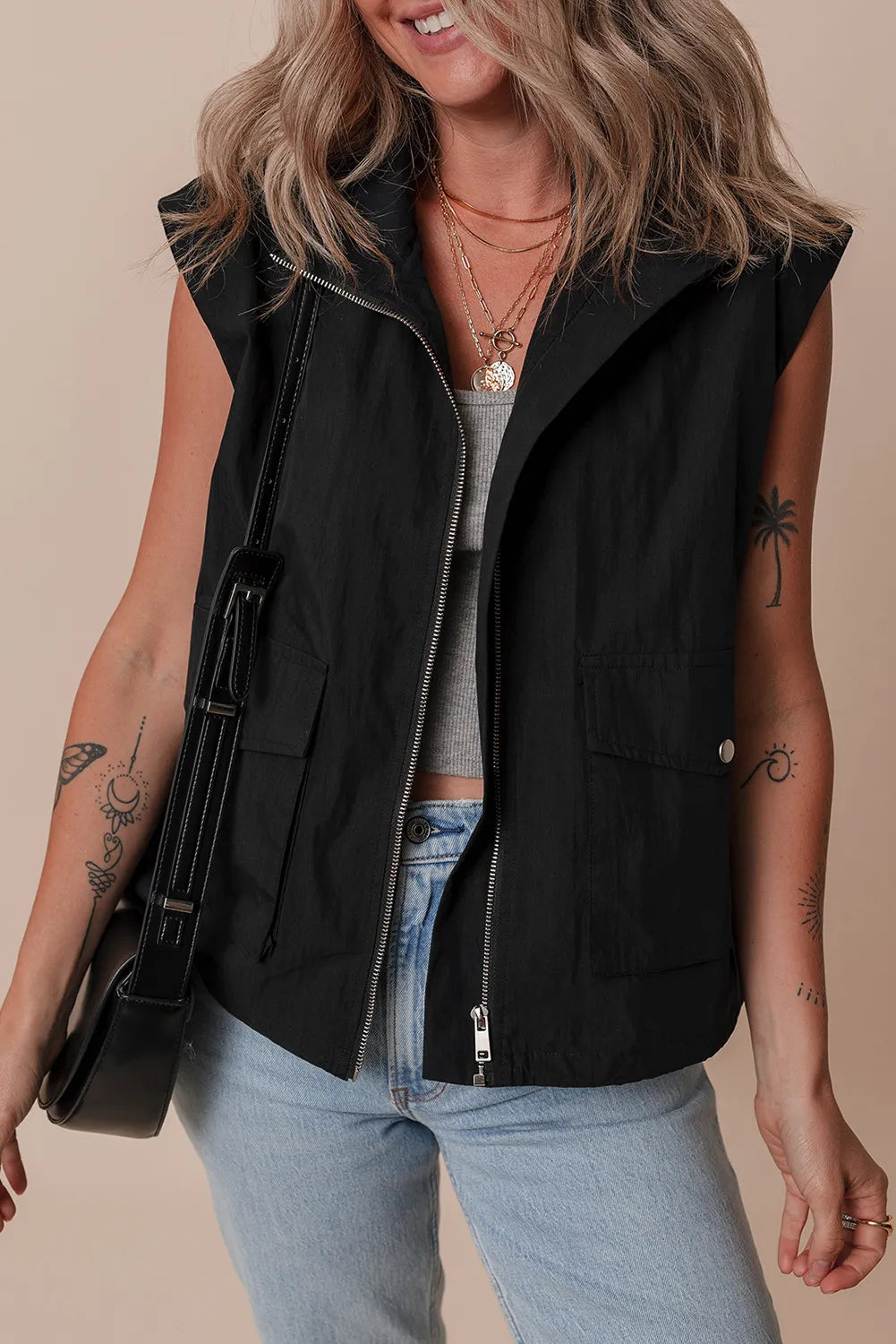 Julia | Vest coat with zip and pockets
