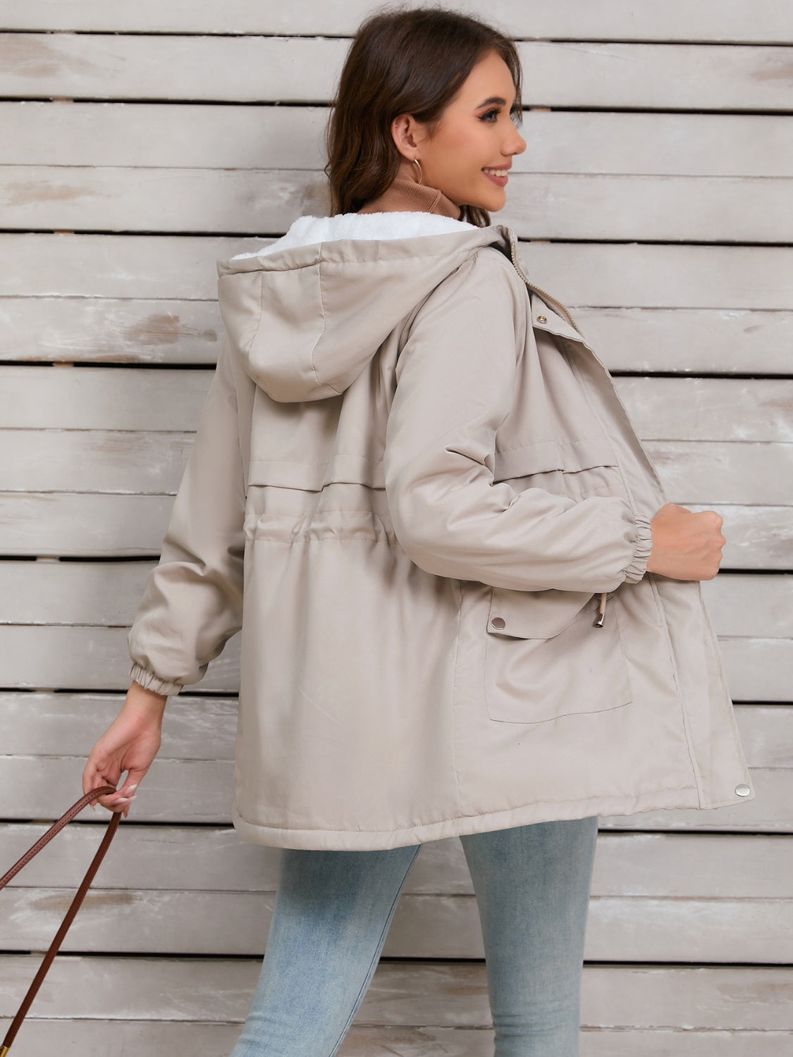 Stefanie | Hooded jacket with drawstring and long sleeves