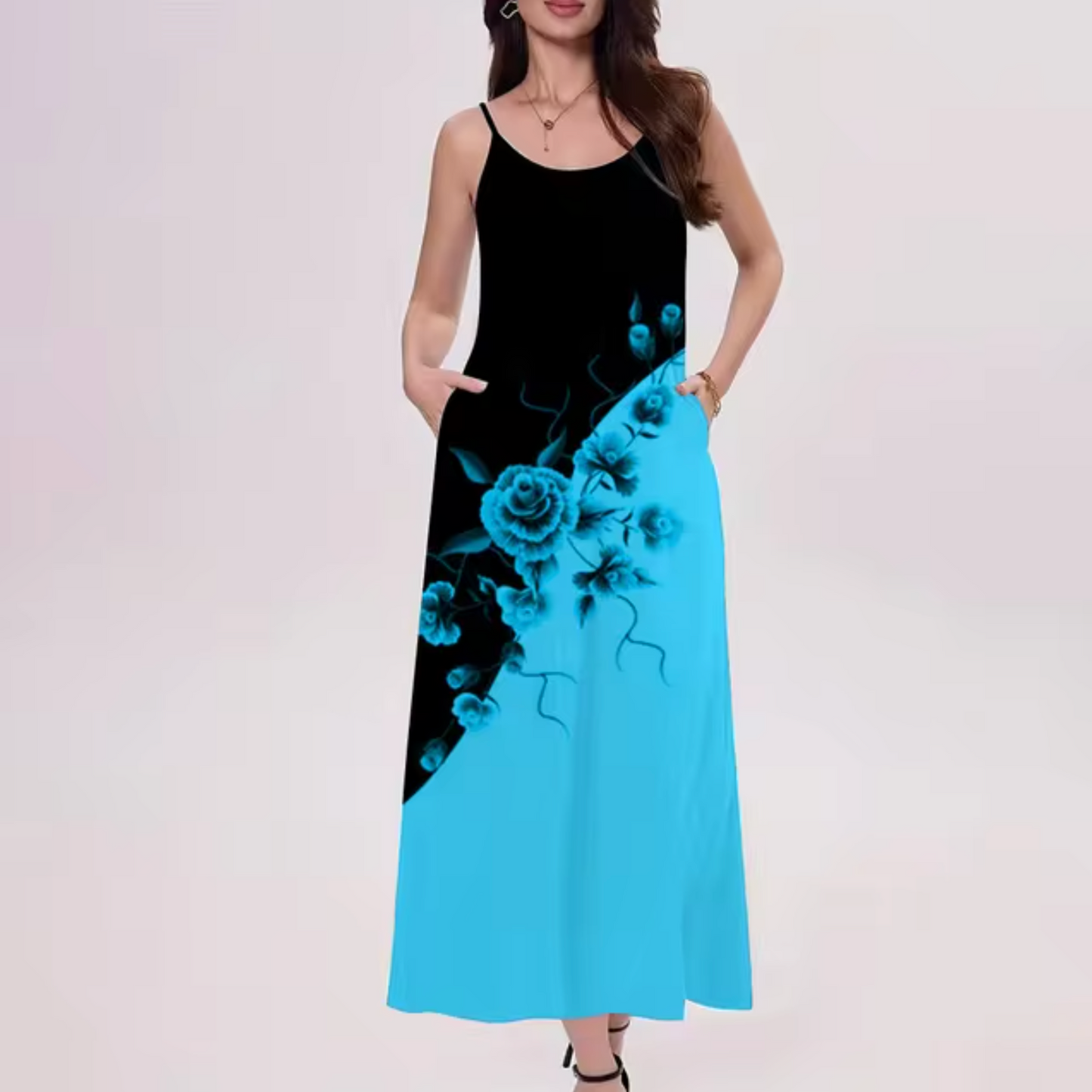 Silvia® | Long Color Block Dress