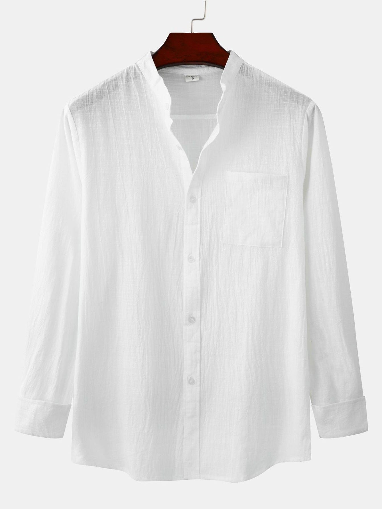 Katrina® | Shirt With Vertical Collar In Linen Look And Linen Trousers With Straight Legs.