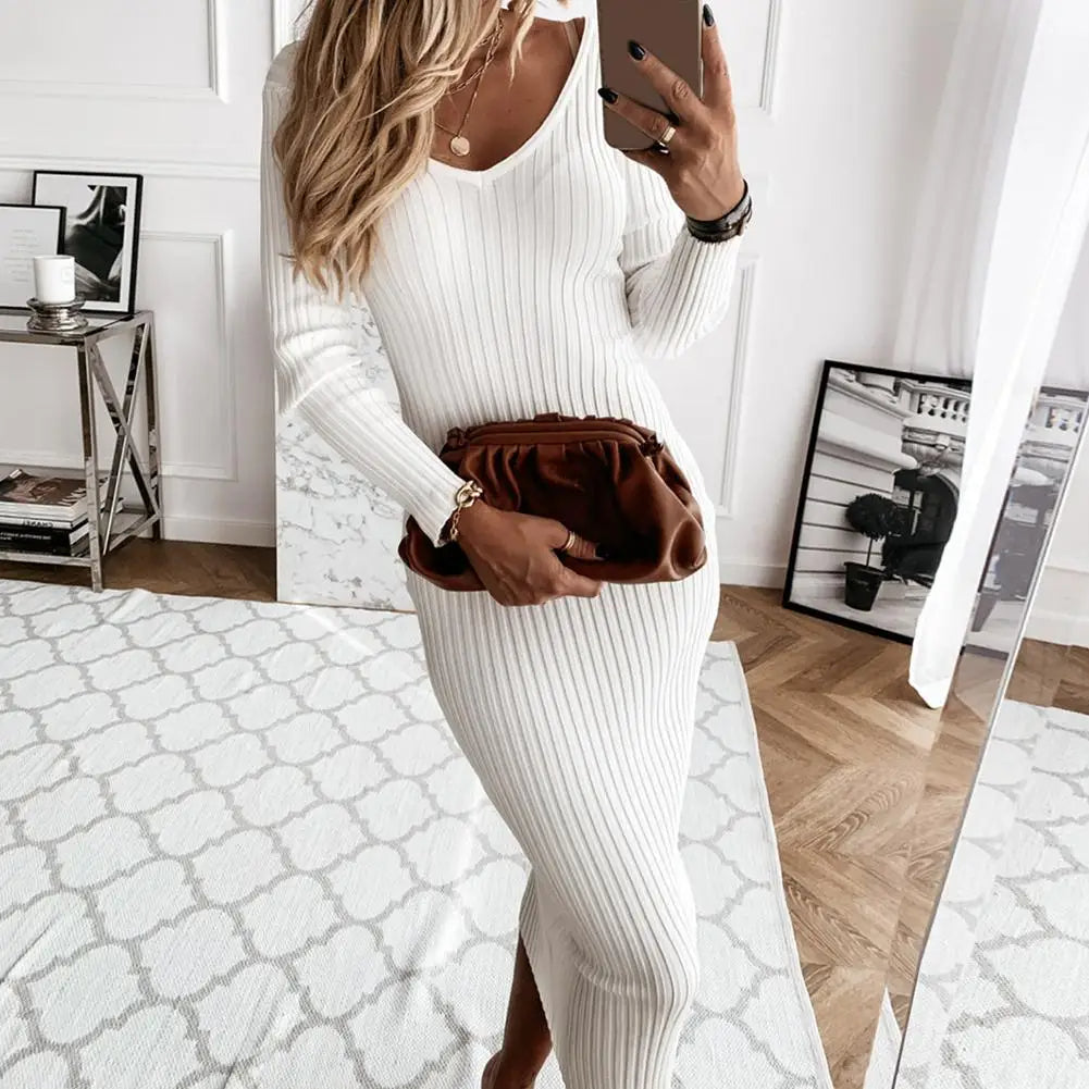 Luisa® | Fashionable women's long-sleeved V-neck shirt