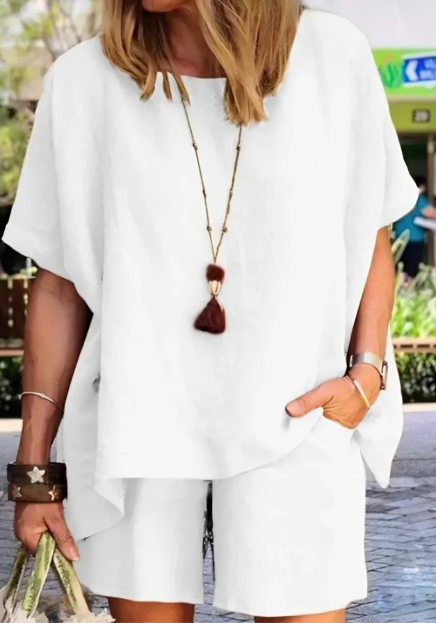 Esther® | Casual Loose Shirt And Shorts Set