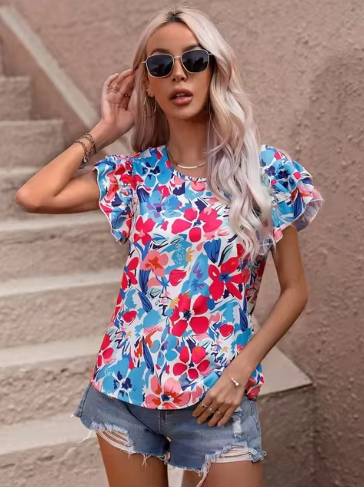 Diana® | Floral Print Summer Blouse