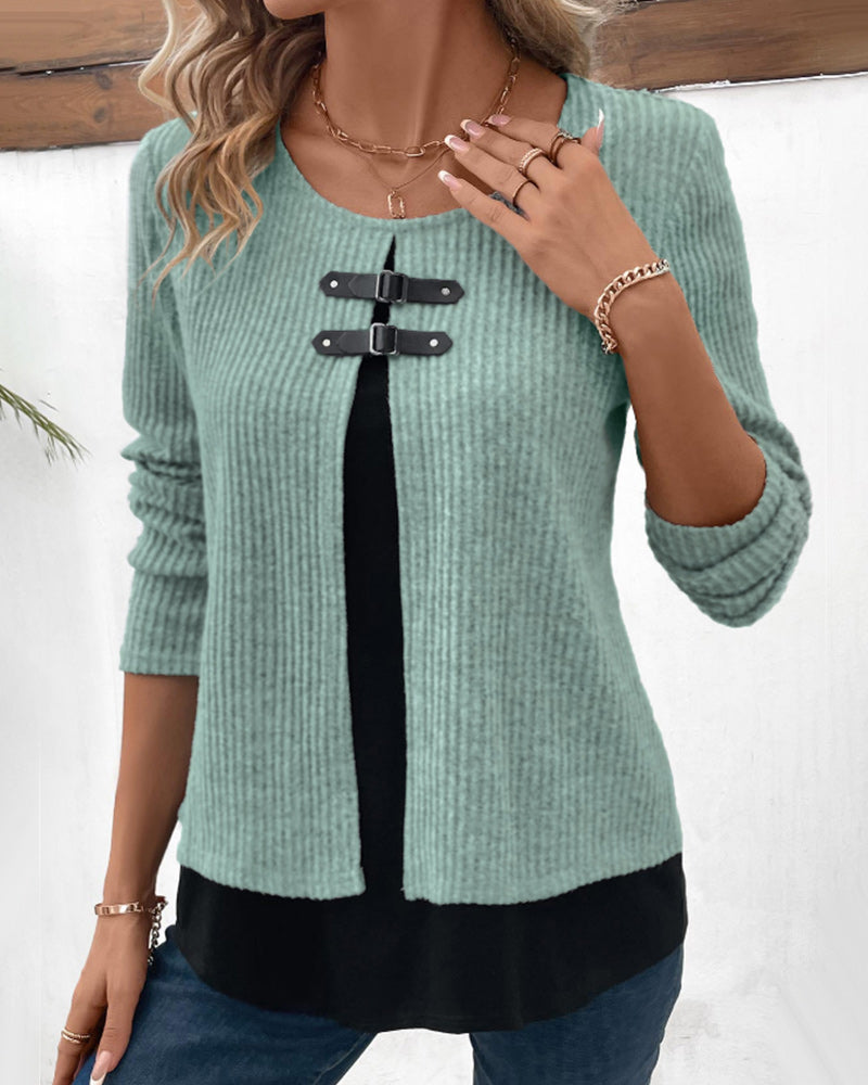 Simone | Layered long sleeve top
