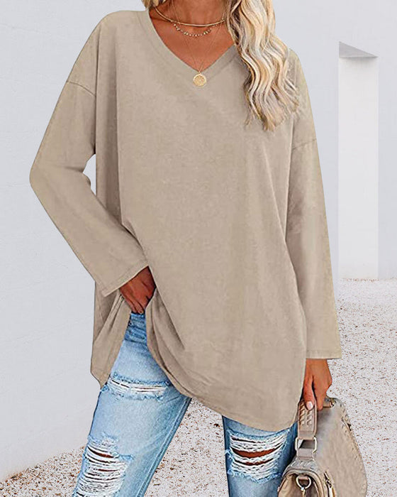 Bucket® | Women'S Blouse With Long Sleeves And V-Neck