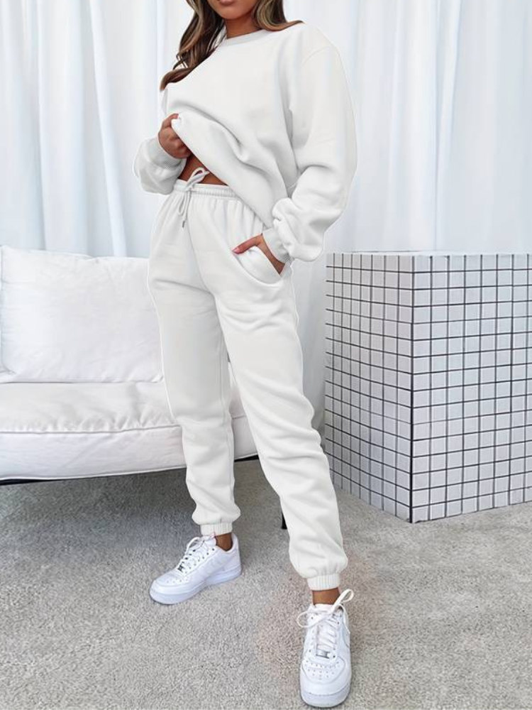 Sibilla® | Casual Elegant Sweatshirt And Jogger Pants Tracksuit