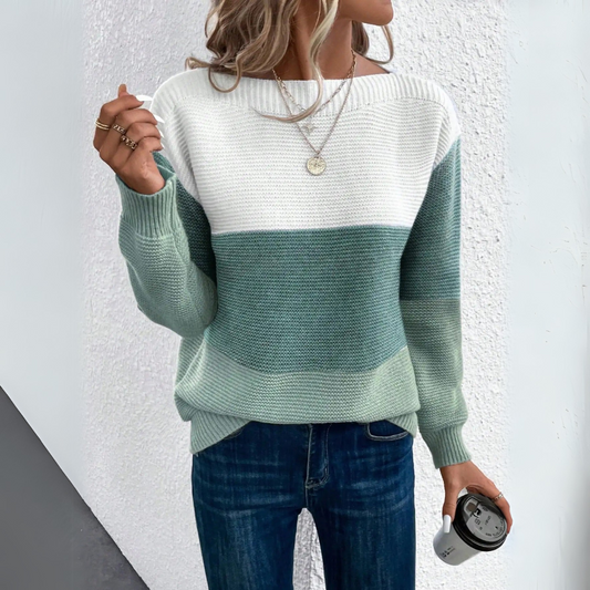 Chloe | Elegant Patchwork Sweater
