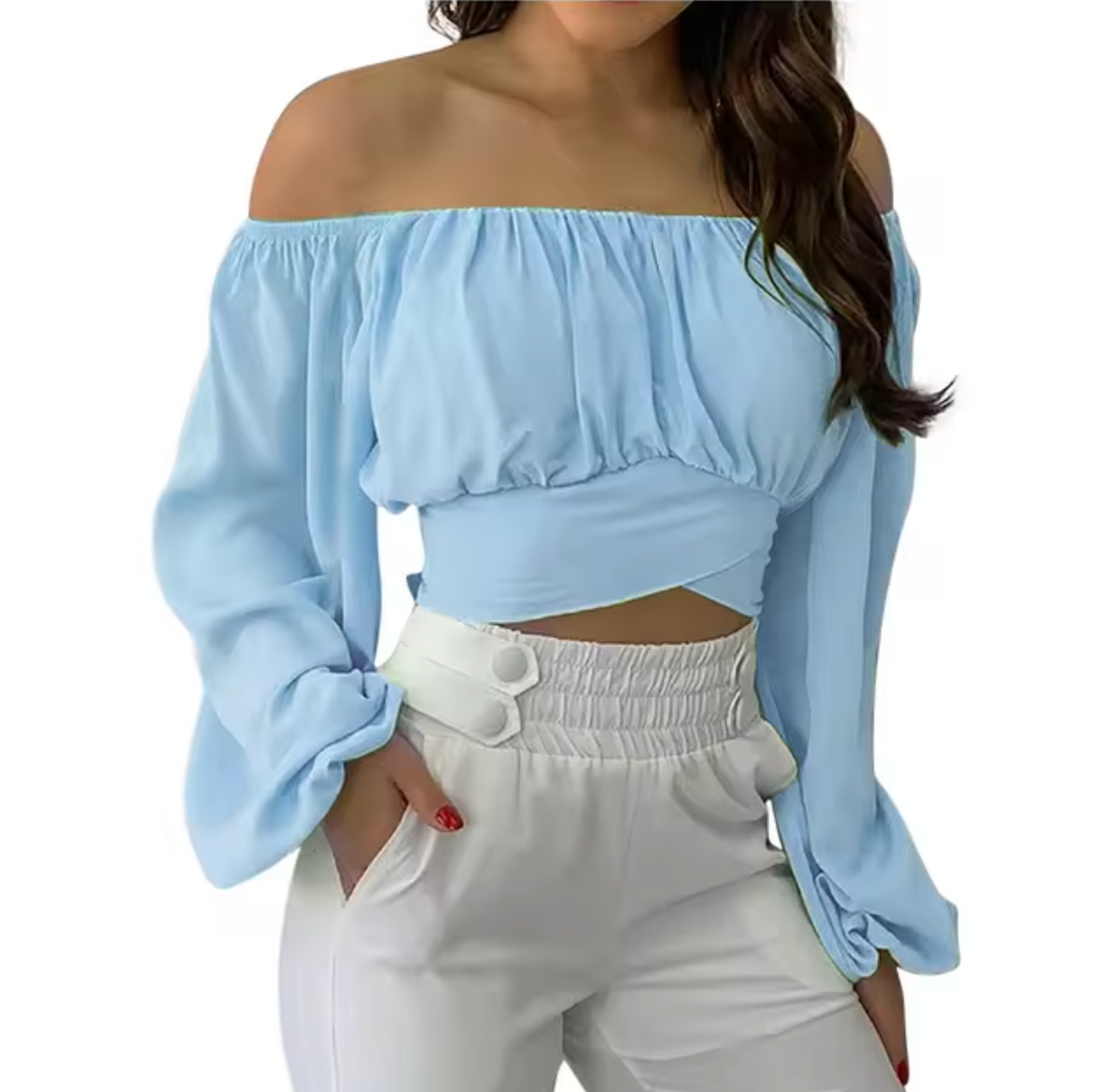 Rosella® | Off-The-Shoulder Crop Top