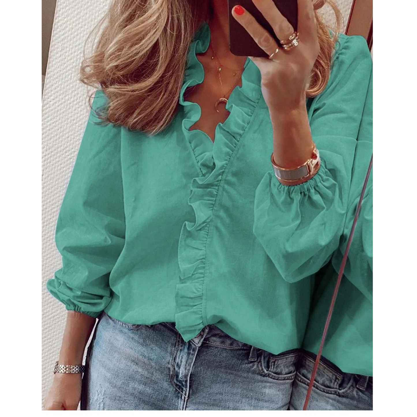 Raquel® | Chiffon Blouse With Plush