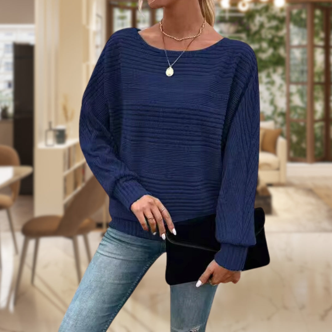 Eugenia | Casual charm ribbed sweater