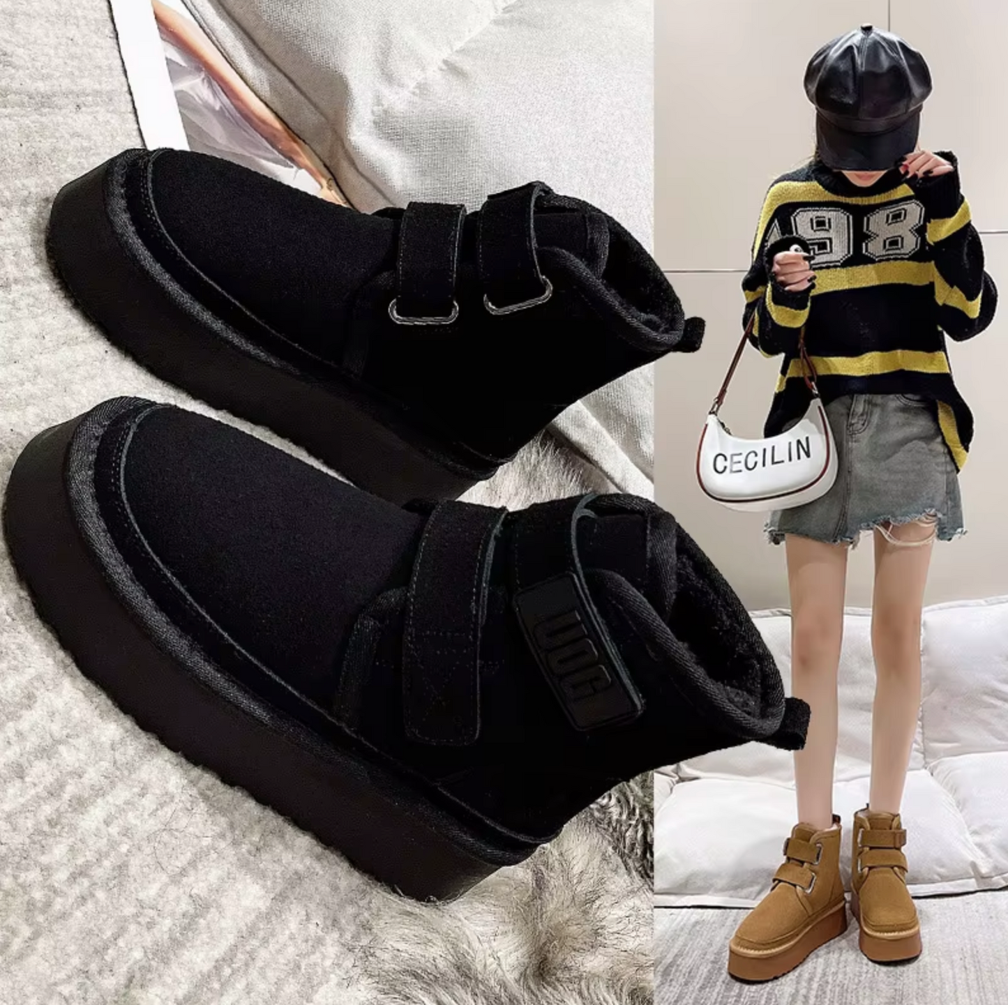 Sara | Suede plush winter boots