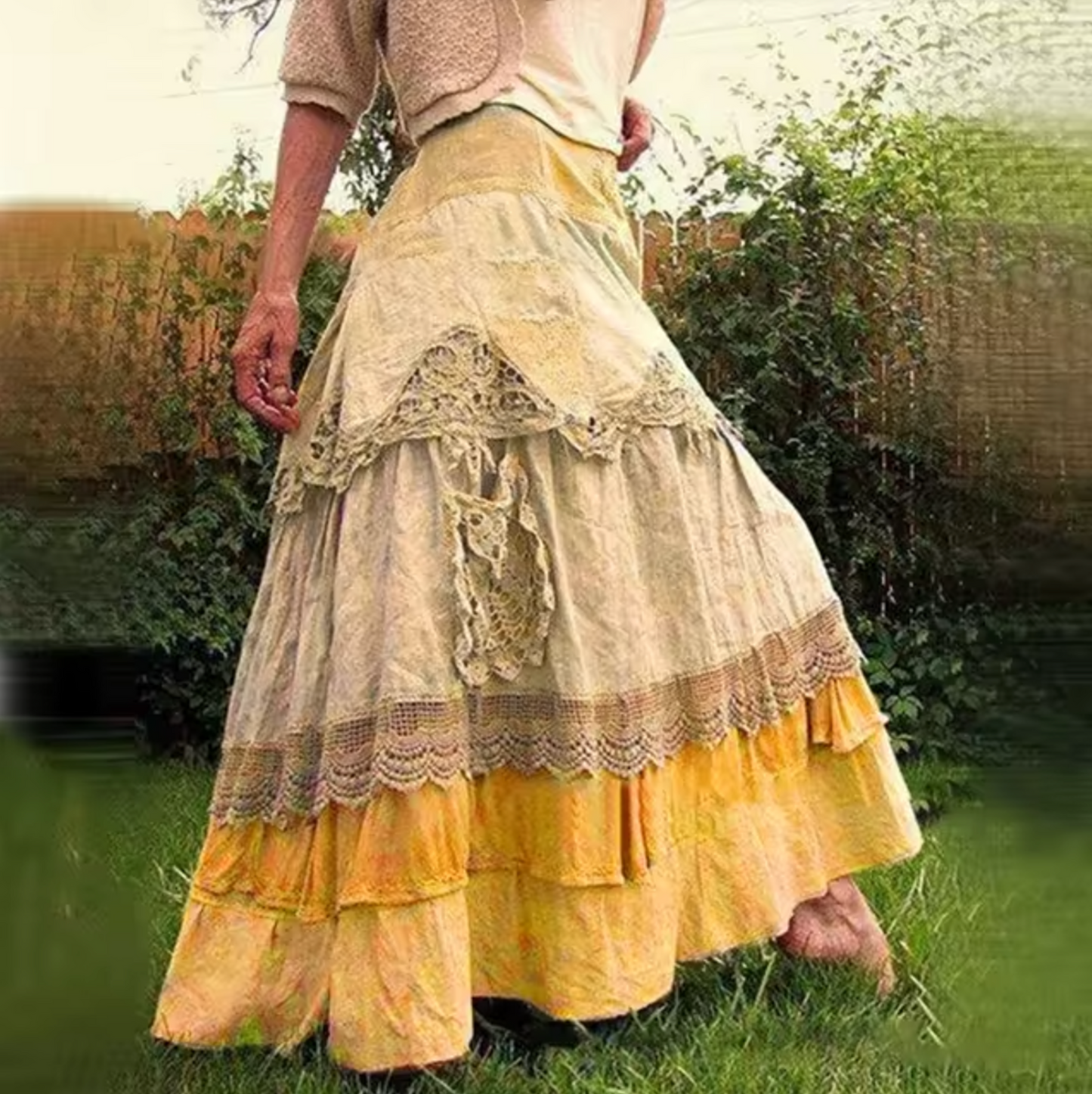 Alessandra® | Boho Layered Maxi Skirt