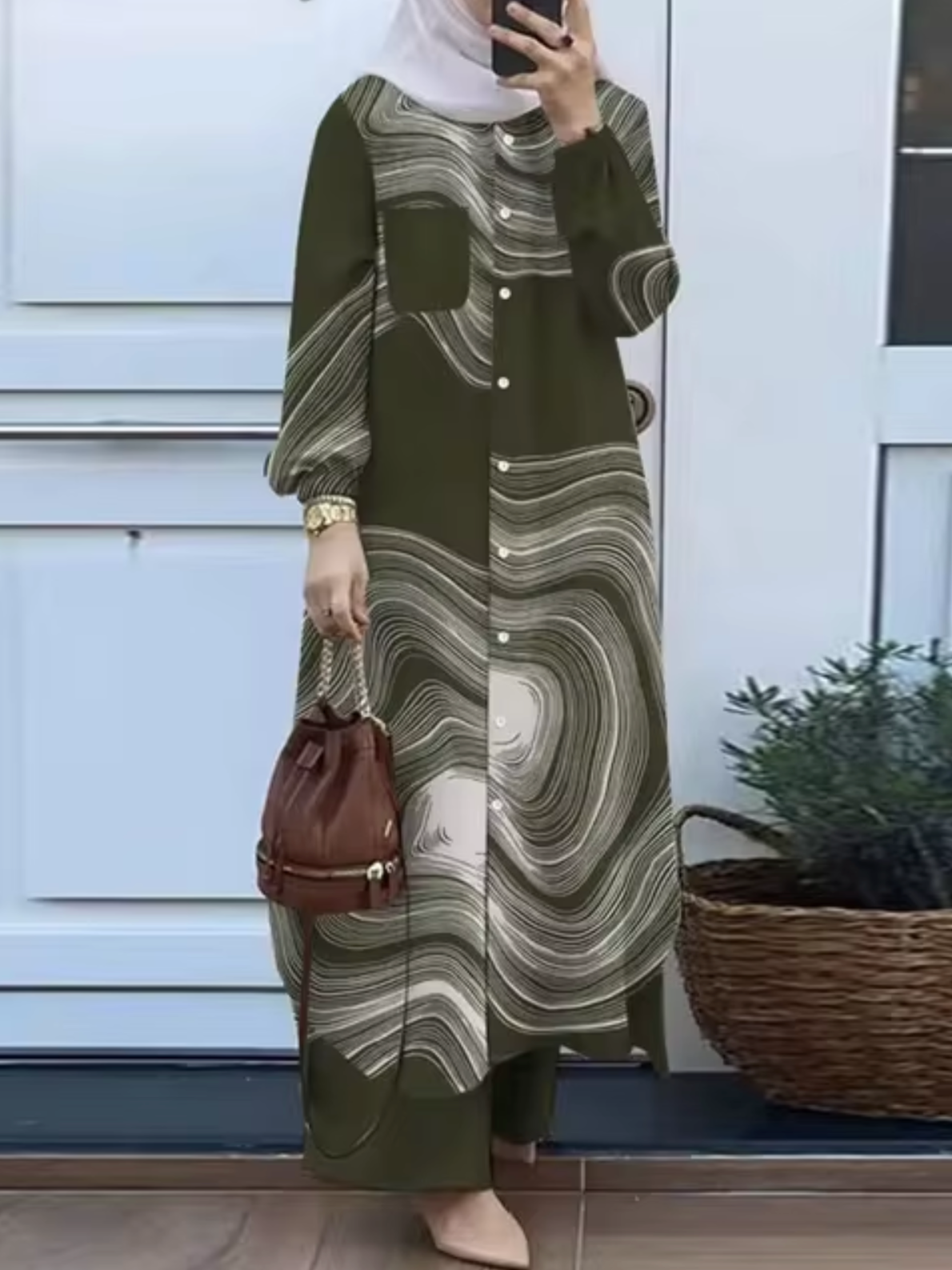 Elisa | Elegant two-piece set of trousers and dress