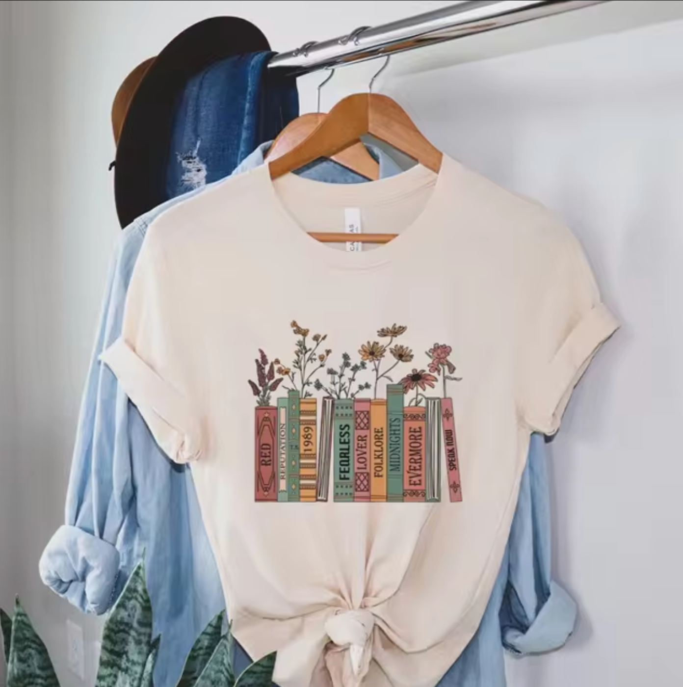 Renata® | Book And Flower Print T-Shirt