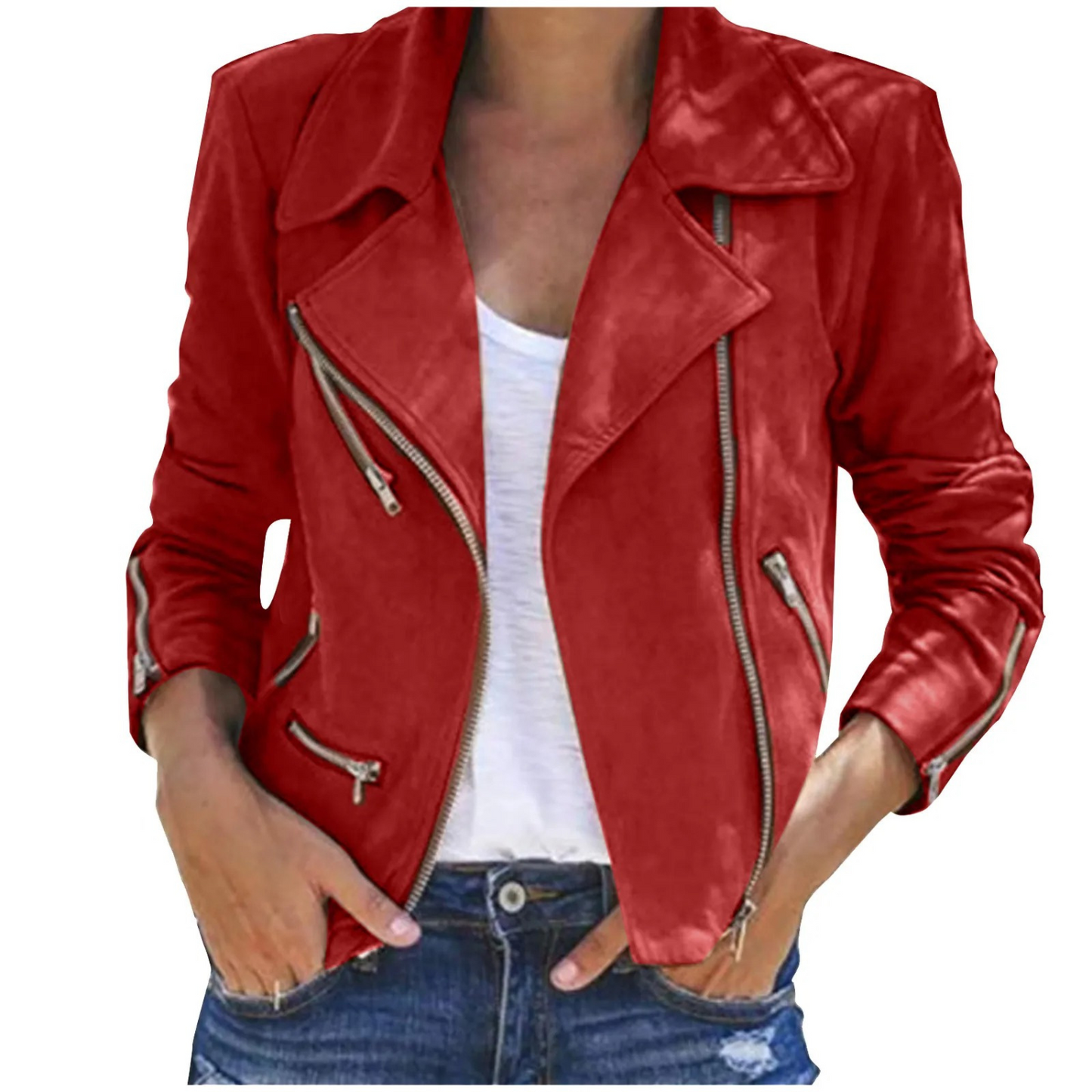 Gertrud® | Leather jacket with zip