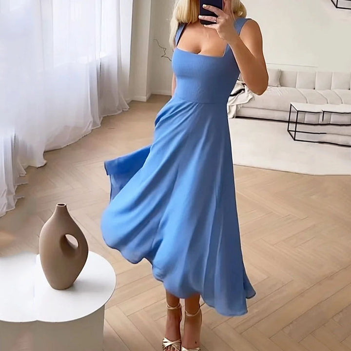 Eva | Women's Elegant Sleeveless Solid Color Dresses