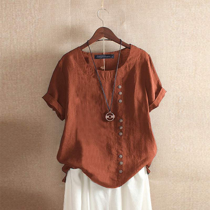 Fátima® | Blouse Made Of High-Quality Cotton With A Beautiful Button Closure