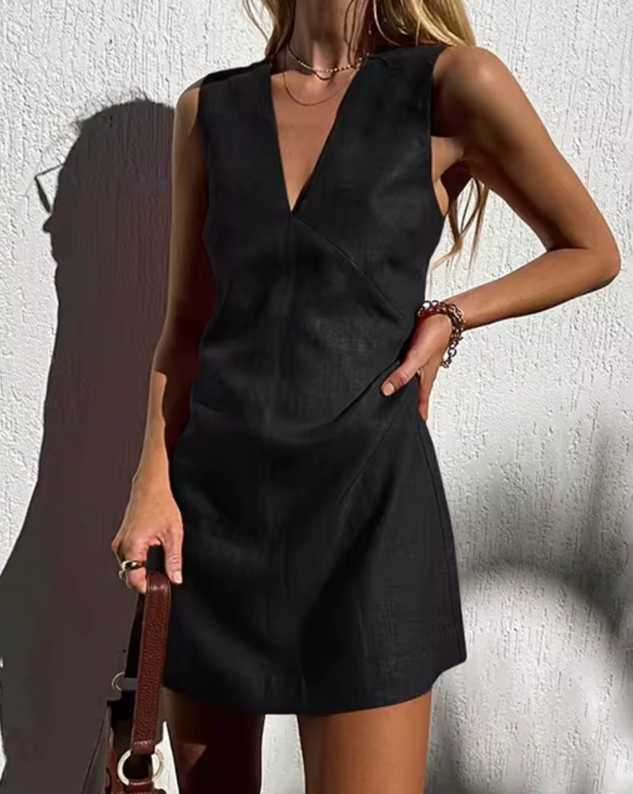 Angelina® | Sleeveless Linen Mini Dress