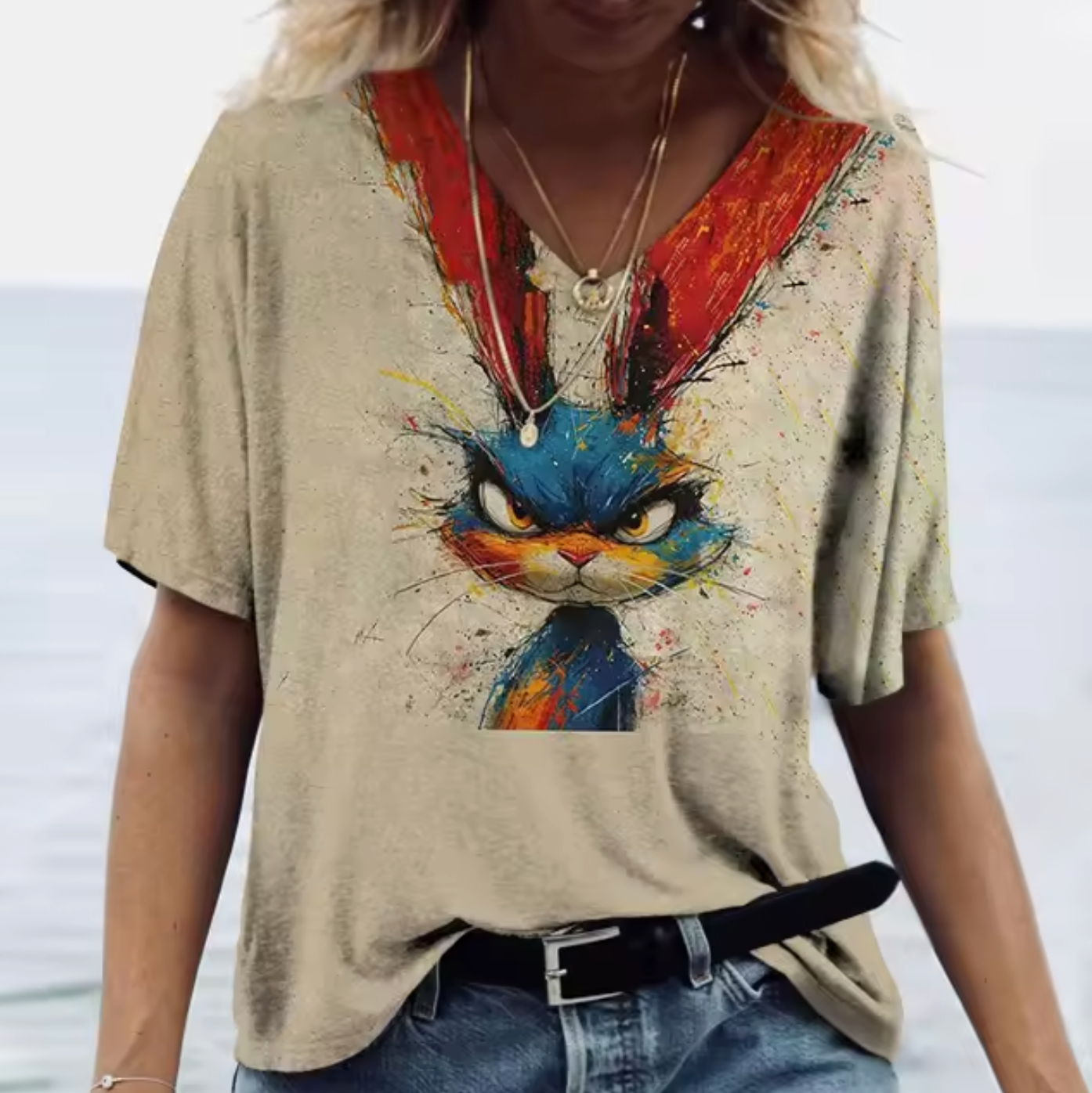 Ornella® | Colorful T-Shirts With Bunny Print