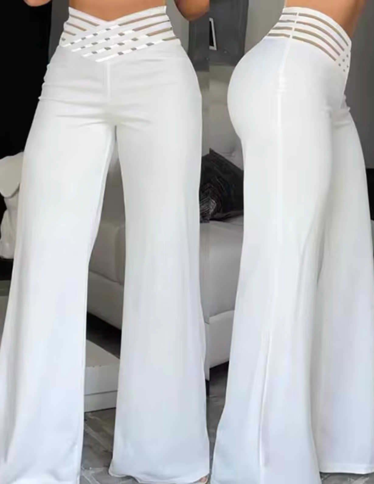 Jane® | High-Waisted Bell-Bottoms With Crossover Legs